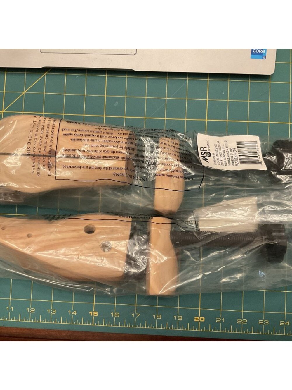 New Orig Wrapping Pair MEN L 11 - 14 Shoe Shaper Stretcher Trees Wood & Metal
